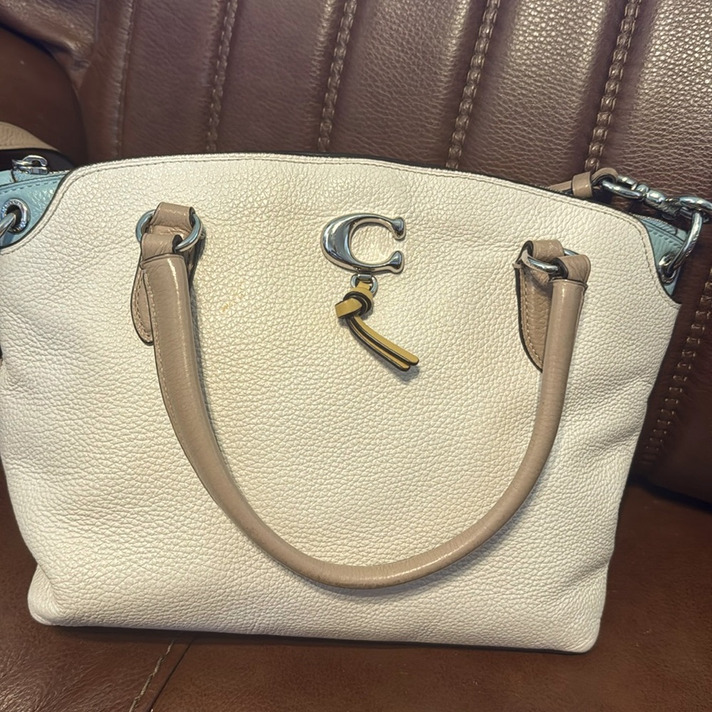COACH~ Remi Satchel With Signature Canvas Detail